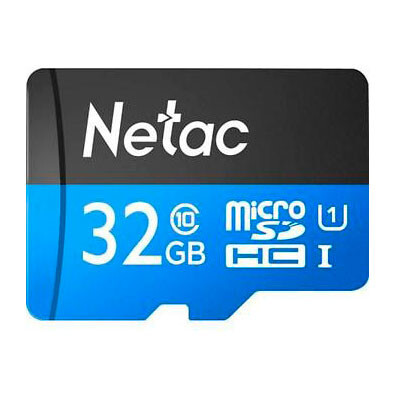 Карта памяти MicroSD 32GB Class 10 U1 Netac P500STN с адаптером SD - фото