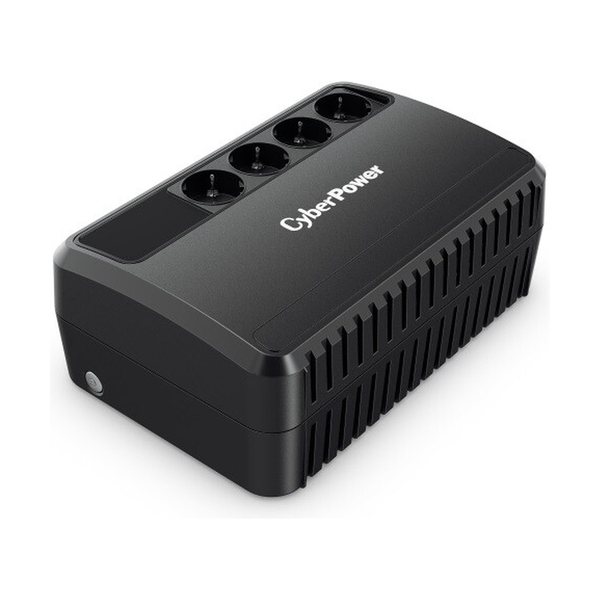 Источник бесперебойного питания, CyberPower, BU1000E, Мощность 1000ВА/600Вт, BU-серия, Линейно-интерактивный, Напольный, Диапазон работы AVR:165-280В, Бат.1 шт., Вых: 4xSchuko , Чёрный - фото