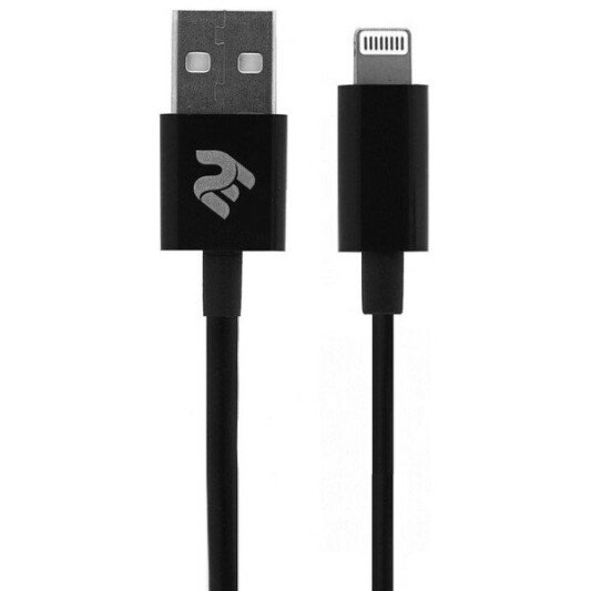 Кабель FUR USB 2.4 to lightning cable 2E BLACK,1M (2E-CCLAС-BLACK) - фото