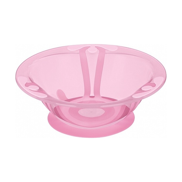 Тарелка детская глубокая на присоске 300 мл, 431311805, Розовый - фото