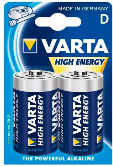 Батарейки Varta High Energy LR20D (2шт) - фото
