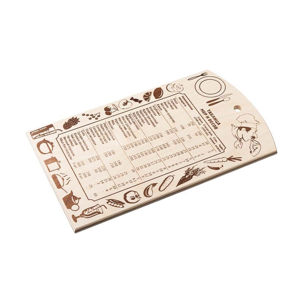 Доска разделочная MARMINTON Таблица мер и весов 30*18,5см - фото