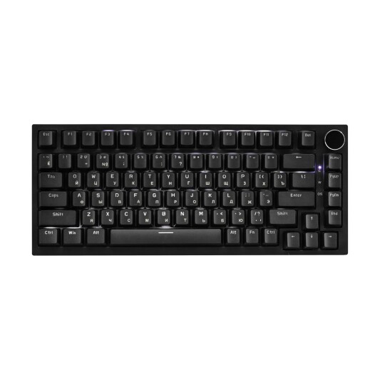 Клавиатура, Ajazz AK820, Механическая, 75%, Red Switches, Подсветка RGB, Анг/Рус, Черный - фото