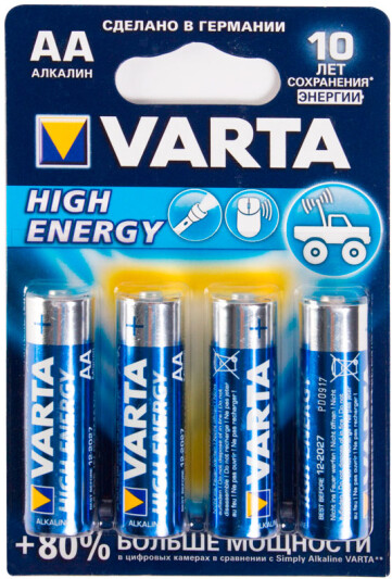 Батарейки Varta High Energy 1,5V AA 4906 (4шт.) - фото