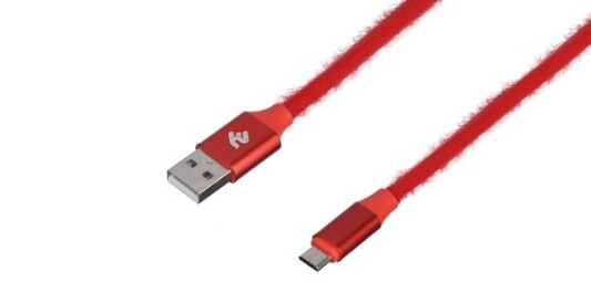 Кабель FUR USB 2.4 to lightning cable 2E RED,1M (2E-CCLAС-RED) - фото