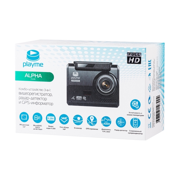 Гибрид радар-детектора и видеорегистратора PLAYME Alpha - фото 5