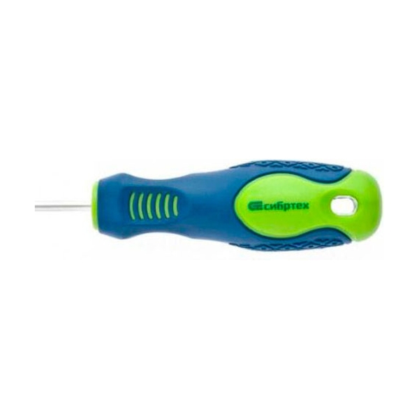 Отвертка, SL6,0х100 мм, CrV, 2к рукоятка// Сибртех - фото 2