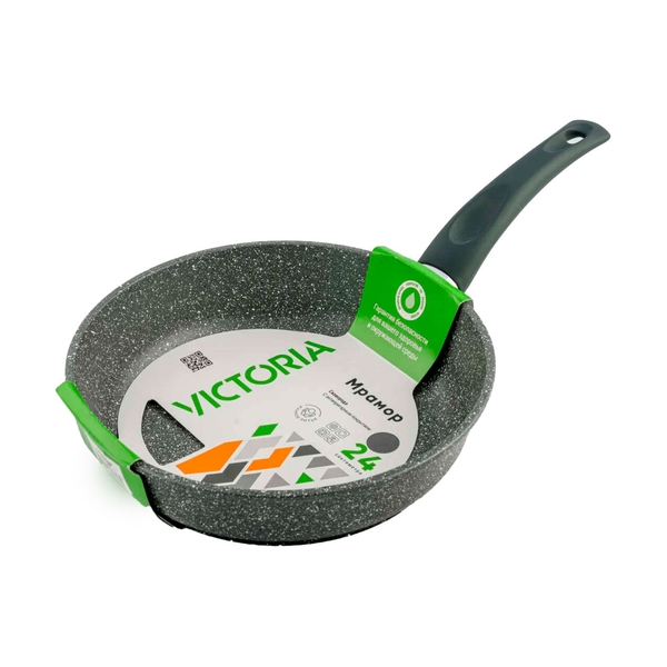 Сковорода Мрамор 24см Victoria Grey (MR0024GR) - фото 2