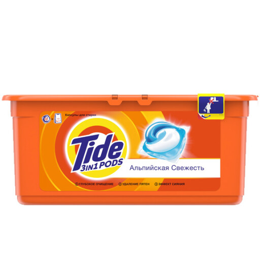 Tide Капсулы для стирки Альпийская свежесть 30X25.2г - фото