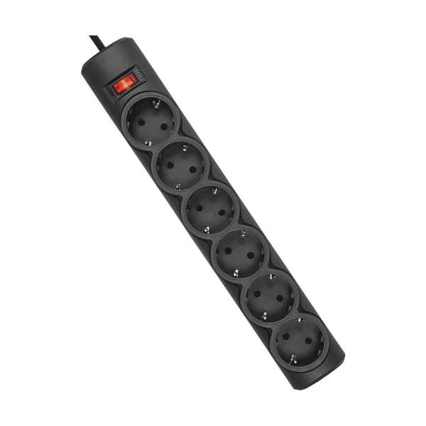 Сетевой фильтр DFS 151 1,8 м, черный, 6 розеток - фото 4