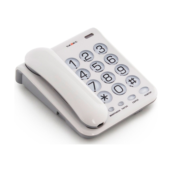 Проводной телефон Texet TX-262 светло-серый - фото 3