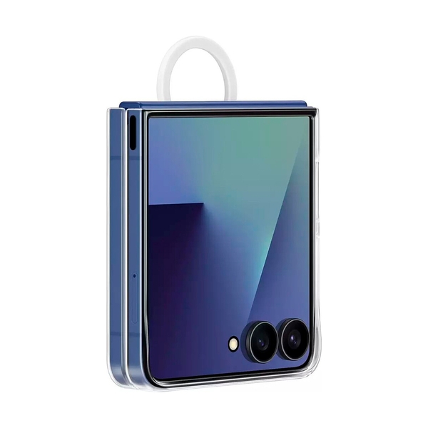 Чехол для смартфона Samsung Ring Case Z Flip7 Clear Transparent (EF-QF766CTEGRU) - фото 2