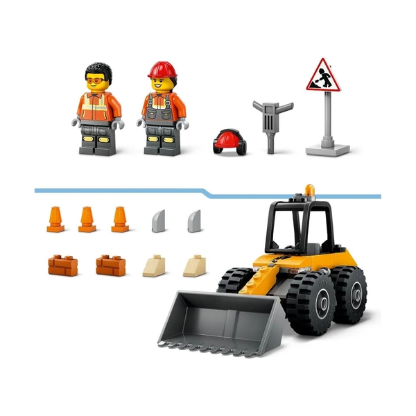 Конструктор Lego 60450 Город Желтый строительный колесный погрузчик - фото 3