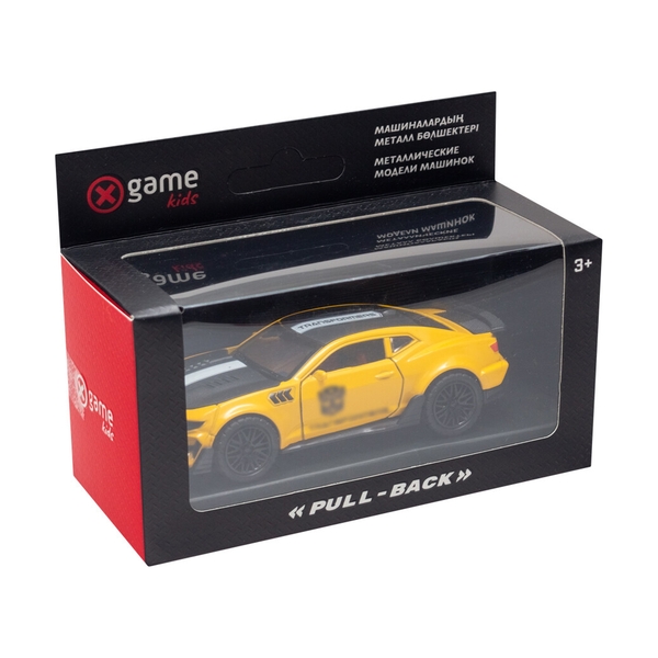Металлическая машинка, X-Game Kids, 89600Y, 1:32, 12 см, Жёлтая - фото 3