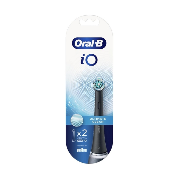 Насадки Oral-B iO Ultimate Clean Black для электрической зубной щетки, 2 шт., для тщательного удаления налета - фото 2