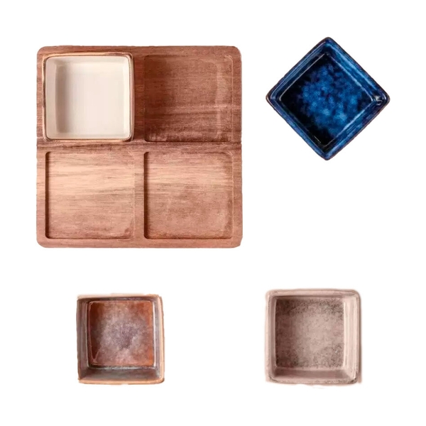 Менажницы 4 шт c подставкой Apollo Breeze BRZ-06 - фото