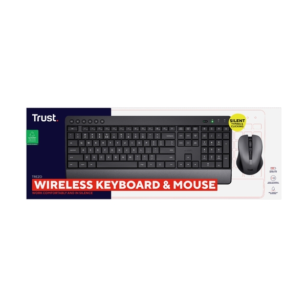 Клавиатура и мышь Trust Trezo Wireless Deskset (24529) - фото 6