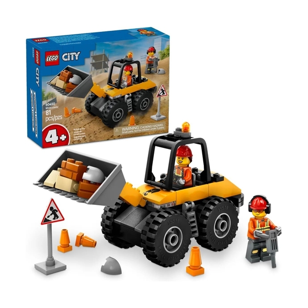 Конструктор Lego 60450 Город Желтый строительный колесный погрузчик - фото