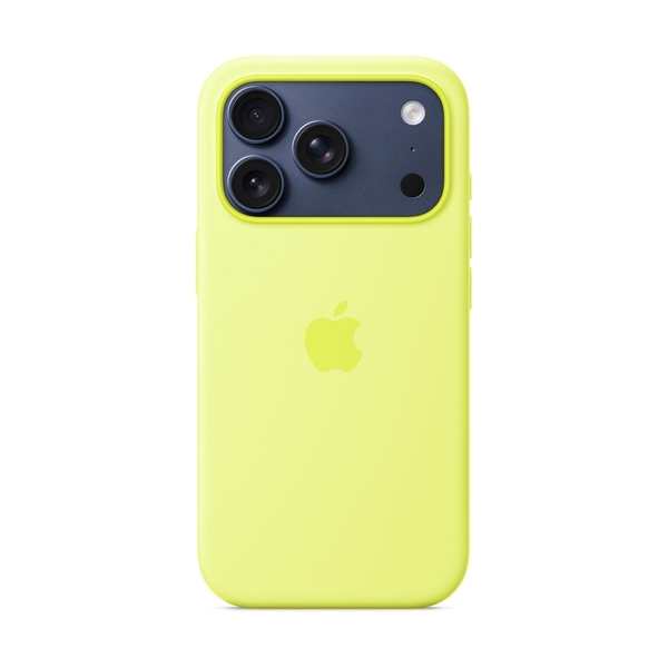 Чехол iPhone 17 Pro Silicone Case with MagSafe – Neon Yellow (MGFF4ZM/A) - фото 3