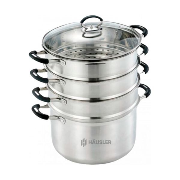 Мантоварка Hausler 4-каскадная из нерж/стали 32 см HLS-D32STS03 - фото