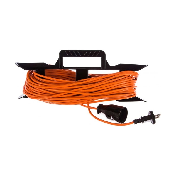 Удлинитель силовой на рамке GLANZEN 4 гн ПВС 2*0,75 30м арт ER-30-001 - фото