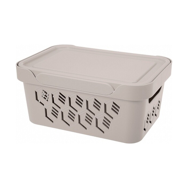 Ящик с крышкой универсальный Deluxe 4,6л 433205534 (Светло-бежевый) - фото