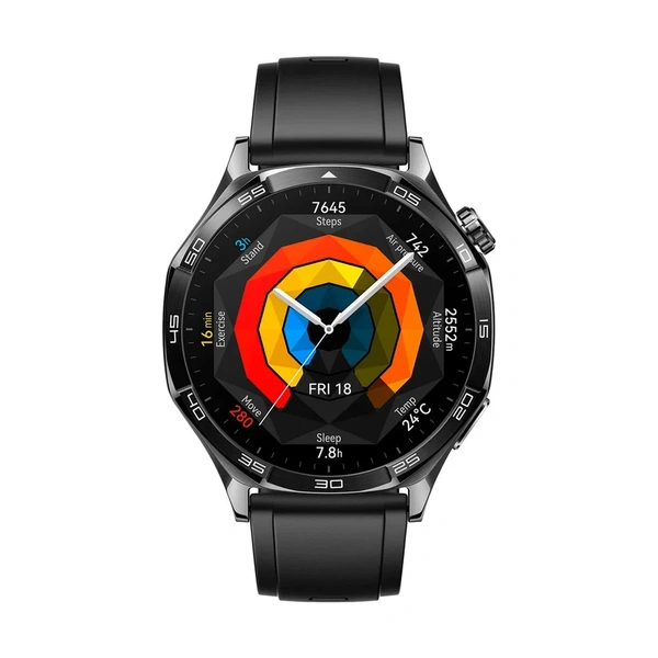 Смарт-часы Huawei Watch GT 5 Pro (46mm) Black Fluoroelastomer Strap (MSC012) - фото