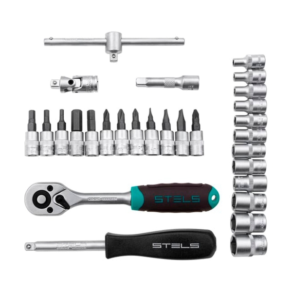 Набор инструментов Stels, 1/4, CrV, пластиковый кейс 29 предм. - фото 3