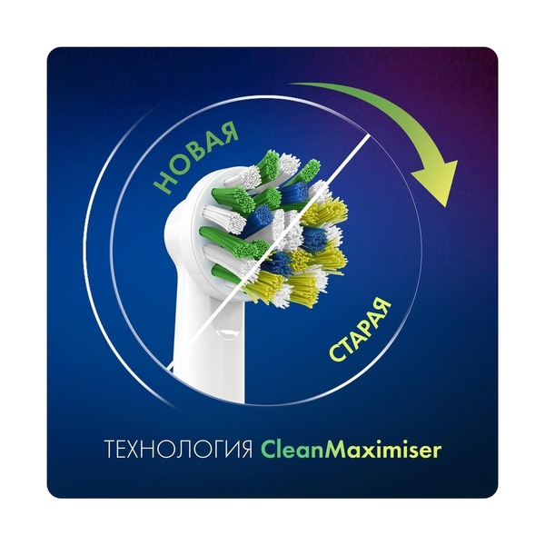 Насадки Oral-B Сross Action CleanMaximiser White для электрической зубной щетки, 4 шт., для тщательного удаления налета - фото 10