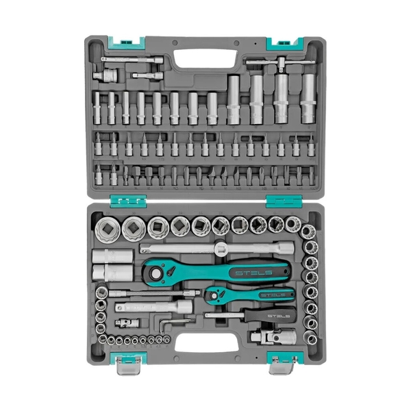 Набор инструментов 12 гранные головки, пластиковый кейс, 94 предмета Stels - фото 2