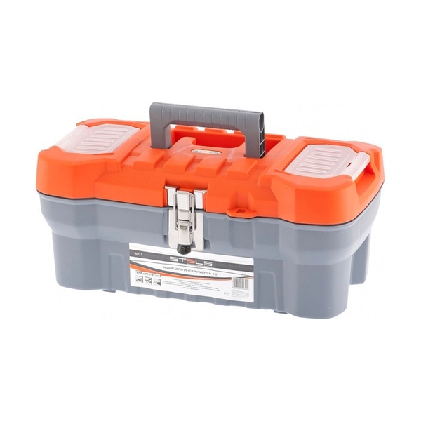 Ящик для инструмента Stels с мет. замками 16, 410х210x175 мм Россия - фото