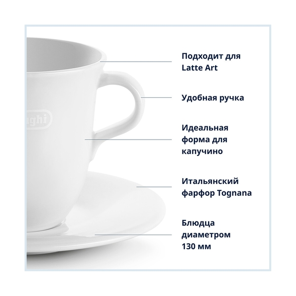 Набор чашек Delonghi DLSC309 (2 шт) - фото 3