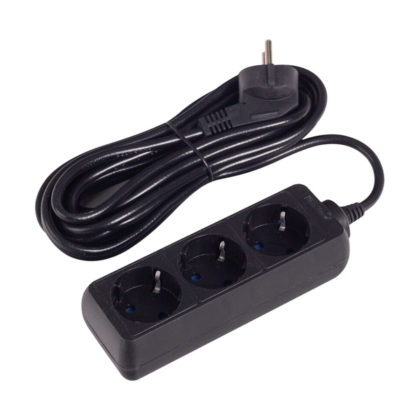 Удлинитель, SVC, GXC3S-50M, 3 розетки, 5 м, Чёрный - фото 3