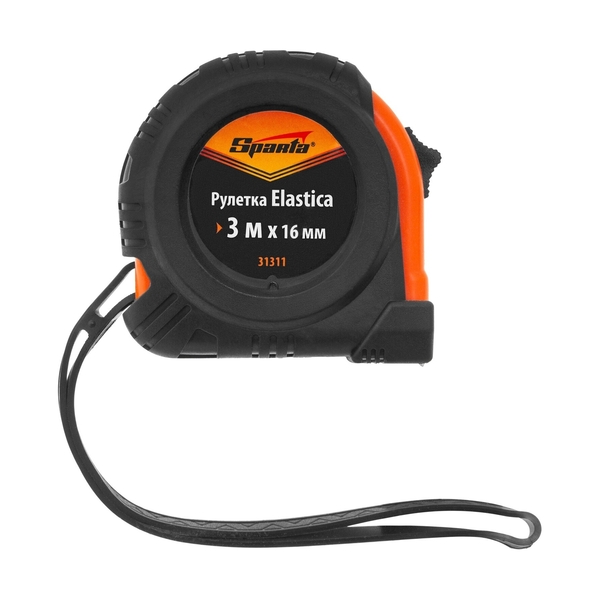 Рулетка Elastica, 3 м х 16 мм, обрезиненный корпус// Sparta - фото