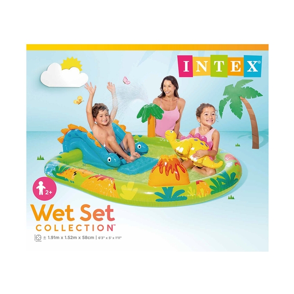 Детский надувной игровой бассейн Little Dino INTEX, 57166NP - фото 2