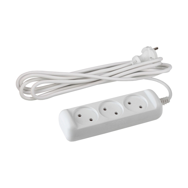 ЭРА удл. U-3-3m-2x1 3м 3 розетки, без заземления - фото