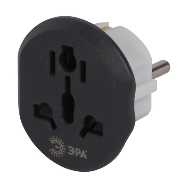 Разветвитель электрический ЭРА SP-1e-UVL универсальный на 1 розетку 16А белый - фото