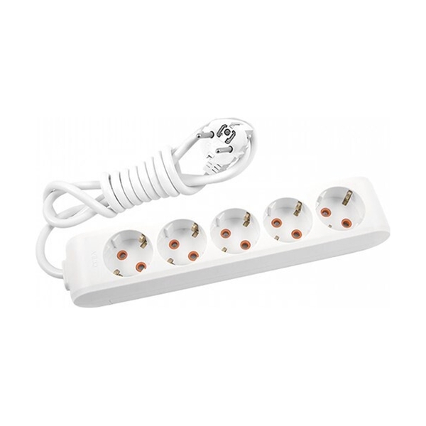 Viko удл. 5 гнезда, 5м с/з белый, 90114505 - фото