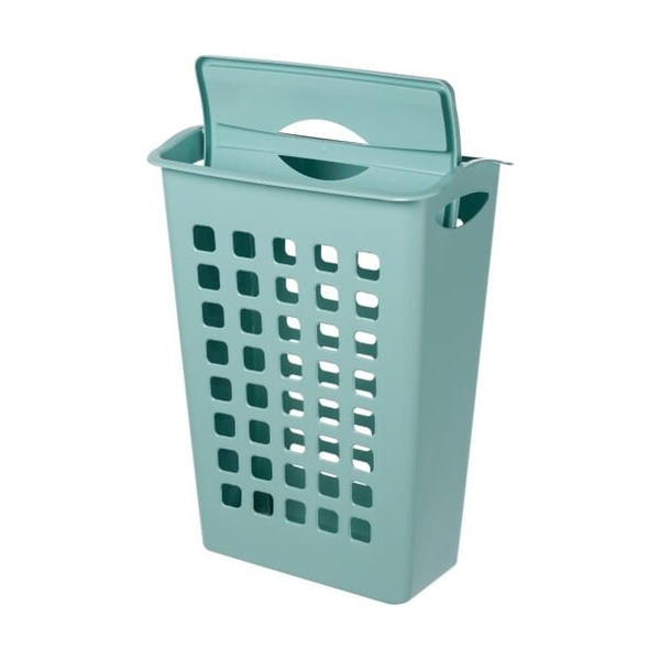 Корзина для белья с поворотной крышкой узкая 430х260х580 ММ, 38Л (Светло-голубой) 431255431 - фото