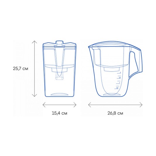 Кувшин Аквафор Кантри A5 синий - фото 5