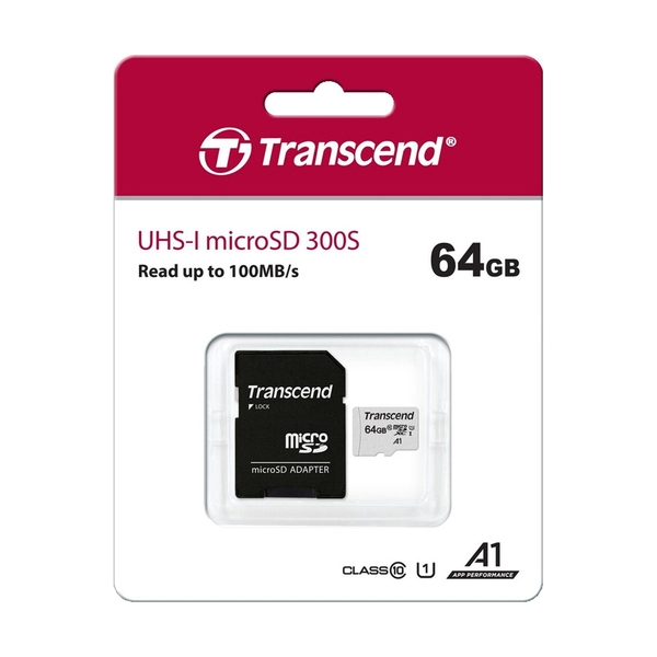 Карта памяти Transcend MicroSDXC 64 Гб, Class 10 UHS-I U1 (TS64GUSD300S) - фото 3