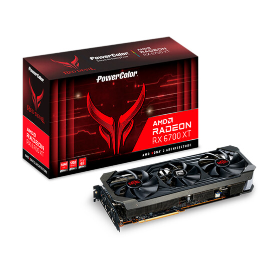 Видеокарта PowerColor Radeon RX 6700 XT OC (AXRX 6700 XT 12GBD6-3DHE/OC) - фото