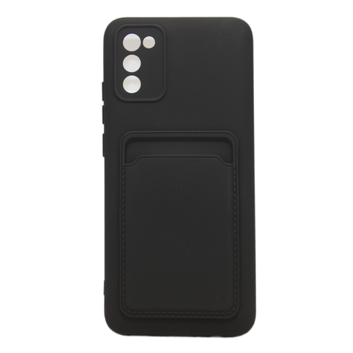 Silicon Case с визитницей Samsung A03S Черный - фото
