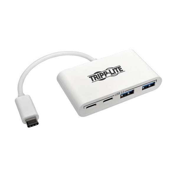 Расширитель USB TrippLite/4-Porat USB-C Hub, USB C to 2x USB-A, 2x USB-C, USB 3.0, White - фото