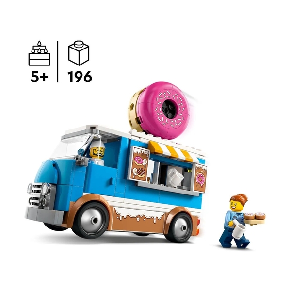 Конструктор Lego 60452 Город Фургон с пончиками - фото 2