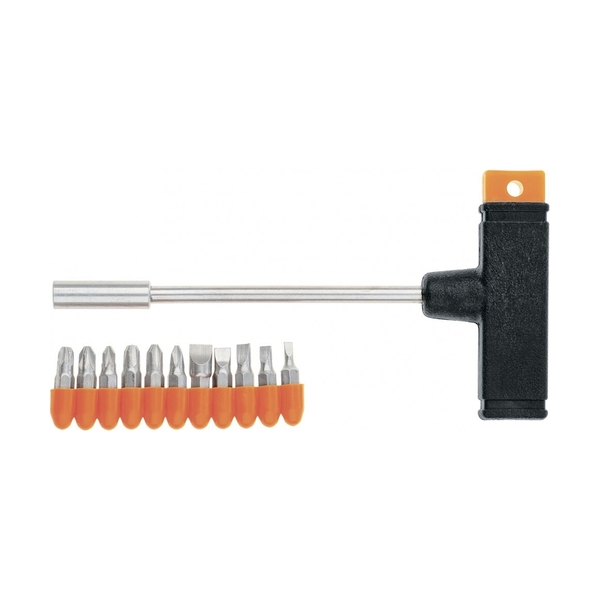 Отвертка Sparta с Т-образной ручкой, набор бит, 11 предметов - фото