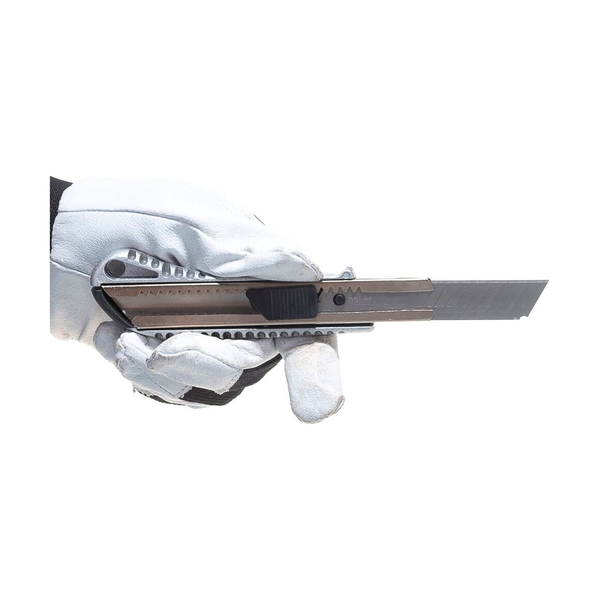 Нож с выдвижным лезвием 18 мм, металллический корпус, автоматический фиксатор, Вихрь, шт - фото 6