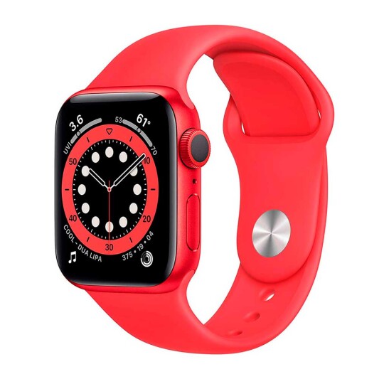 Смарт часы Apple Watch Series 6 GPS, 40mm PRODUCT(RED) Aluminium Case with PRODUCT(RED) Sport Band - Regular (M00A3GK/A) - фото