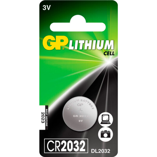Батарейки GP CR 2032-C1 блистер 1 шт/10/100/ - фото
