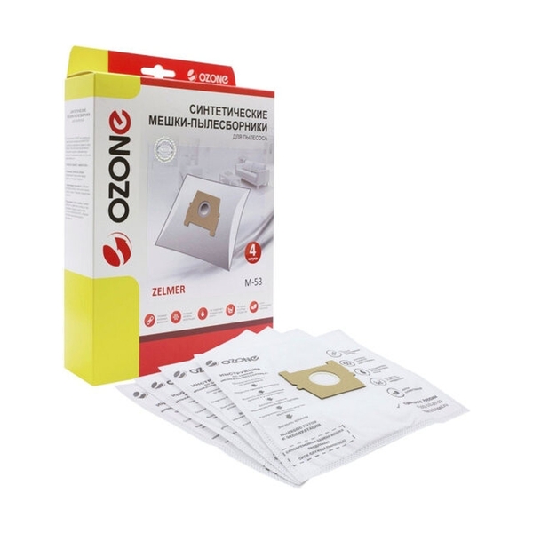 Мешки пылесборники для пылесоса ZELMER, OZONE M-53, тип оригинального мешка: 2700, 2010, 2000, 2000, 1100, 919, 828, 818, 450, 400 - фото 4